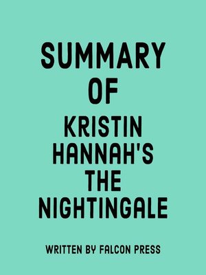 cover image of Summary of Kristin Hannah's the Nightingale